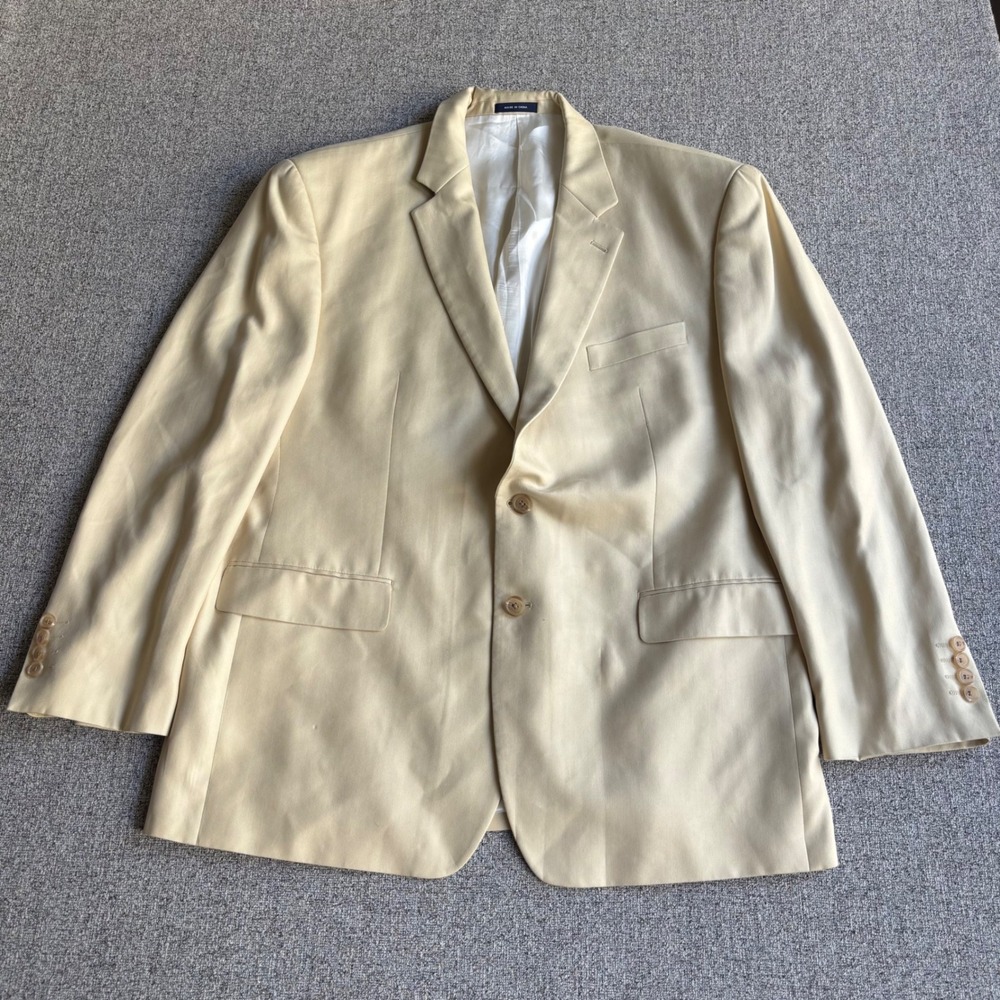 Ralph Lauren Sport Coat Mens 46R Silk Herringbone Tan Blazer Dillard's